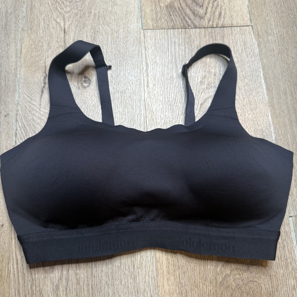 Lululemon Fine Form Bra Black Womans Size 34DD Convertible Racerback